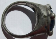 Салтово-маяцкий серебряный перстень с голубым камнем