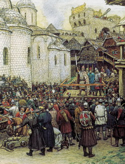 Оборона города (оборона Москвы от нашествия хана Тохтамыша) худ. Апполинарий Васнецов