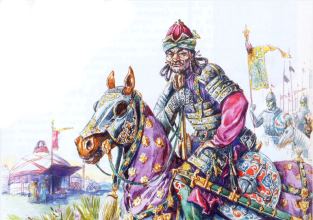 Беклярибек Мамай на Куликовом поле, худ. М. Горелик