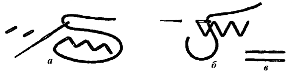 Зигзагообразные стежки