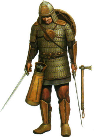 киргизский тяжело-вооруженный воин