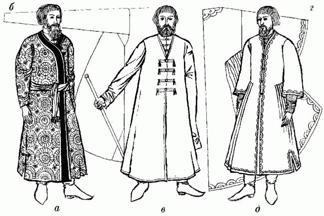 російські каптани 14-17 ст.