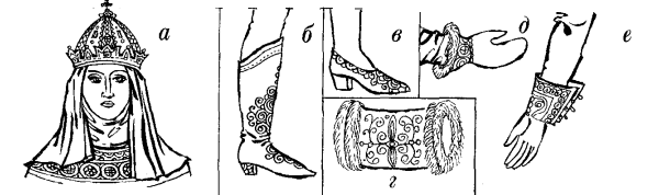 принавлежності російського жіночого костюму
