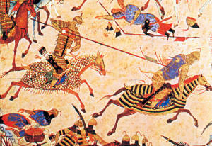 монгольские воины на миниатюрах