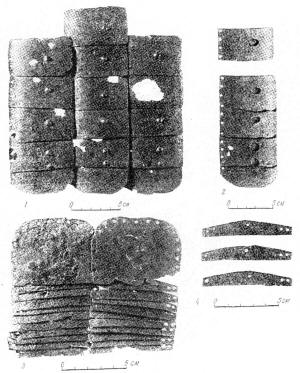 остатки пластинчатых доспехов из новгорода