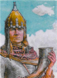 Воин в золоченом шлеме