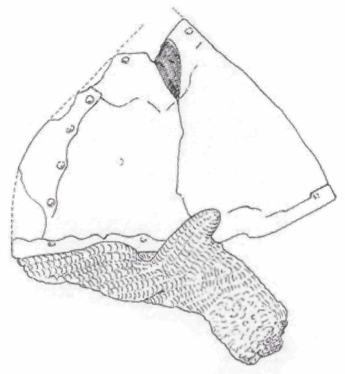 Шлем неизвестного происхождения. Прорисовка по фотографии