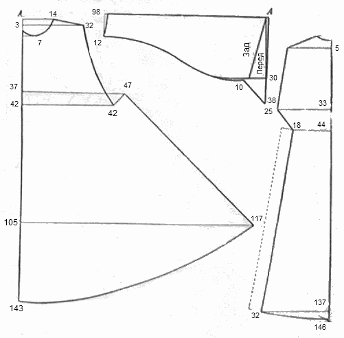 выкройка кафтана