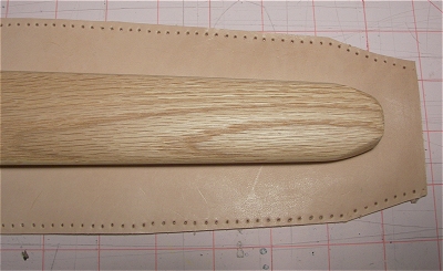 покрытие ножен кожей