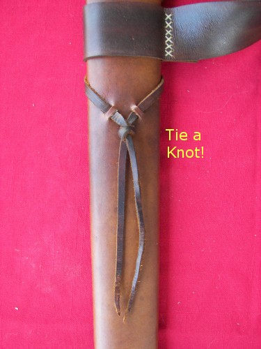 установка перевязи на ножны