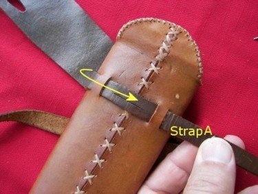 установка перевязи на ножны