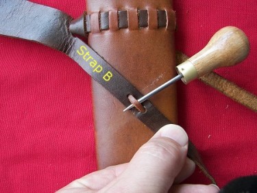 установка перевязи на ножны