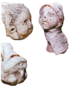 Фрагменты глиняных фигурок. Киевщина