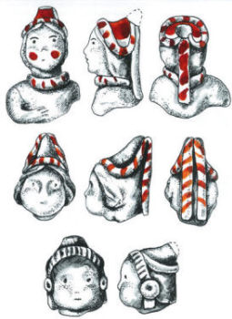 Глиняные фрагменты фигурок. Киевщина