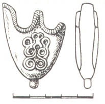 старинный наконечник ножен