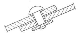 заклепывание через шайбу