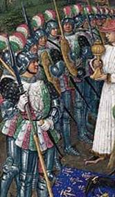 меч і баклер, средньовічний малюнок, фреска, фехтвання