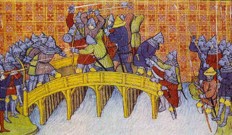 меч і баклер, средньовічний малюнок, фреска, фехтвання, бой