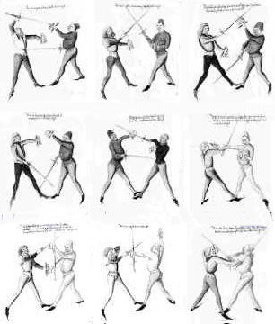 меч и баклер, средневековый рисунок, фреска, фехтование