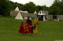 рыцарь на фоне лагеря