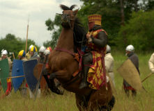 рыцарь на вставшем на дыбы коне