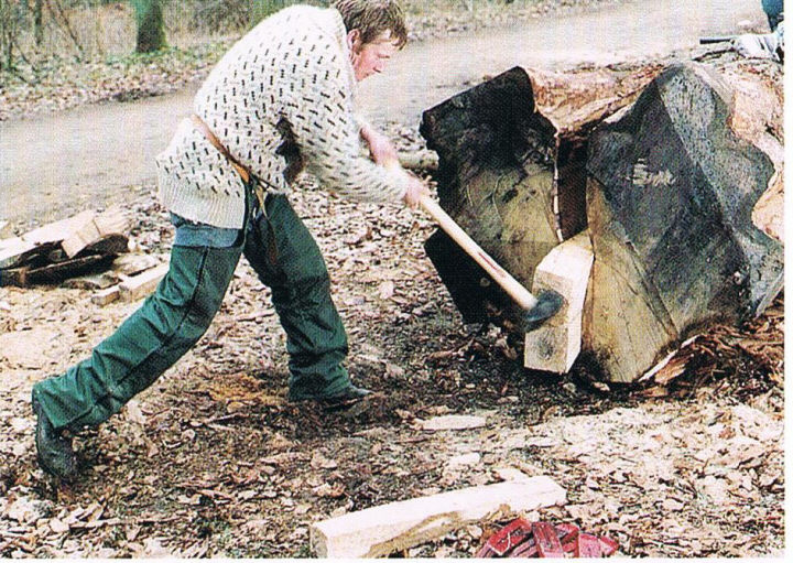 расщепление досок ствола