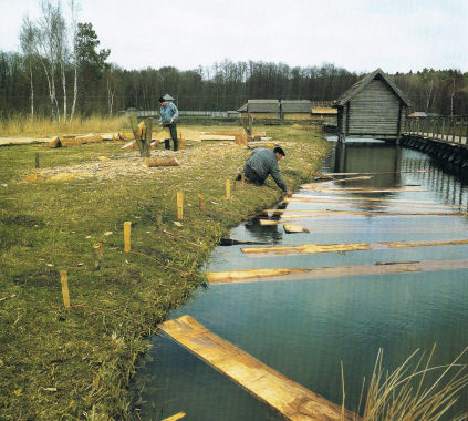 вымачивание досок в воде