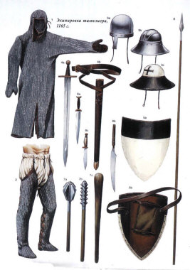 оружие и доспехи рыцаря