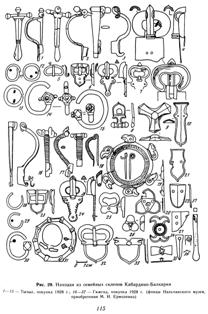 Находки из семейных склепов Кабардино-Балкарии.