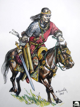 Гуннский вождь, 3-4 вв.н.э.