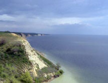 Вид вверх по течению. Можно представить, насколько далеко было видно пойму Дона из крепости.