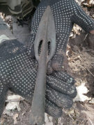 Крупный бронзовый прорезной наконечник копья Белозерской культуры