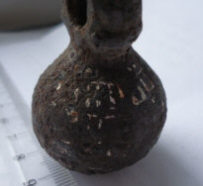 находка древнерусского кистеня ташуированного серебром