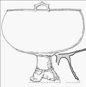 Малая Лепетиха, курган 10. Бронзовый котел из погребения 4