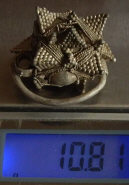 Серебряные крупнозернистые звездчатые колты 12-13 век