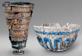 Ритуальные сосуды с раскопок на Уппокре, обнаружены внутри храма 5-6 го вв. н. э.