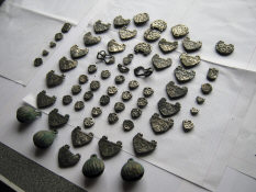 Бубенцы, поясной набор воина 8-9 в. н. э. Хазарский каганат.