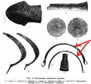 Находки с тиверских городищ в Молдавии шпоры и тесло
