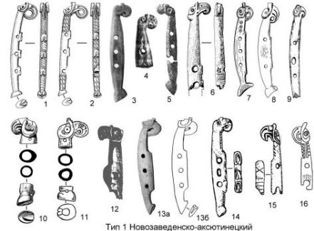 Образ бараноптицы. Головы в сочетании с ногами или копытами. Тип 1 Новозаведенско-аксютинецкий