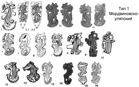 Образы модифицированного гиппокампа. «Петушки»-гиппокампы». Тип 1 Мордвиновско-уляпский
