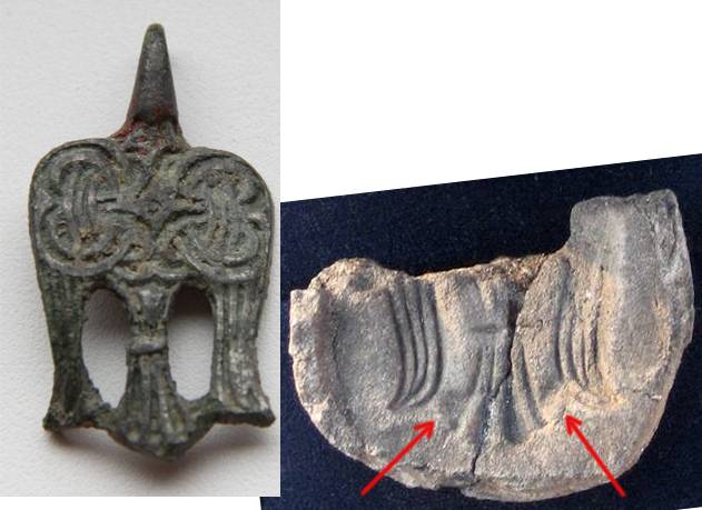 Крючок для обмоток в виде хищной птицы