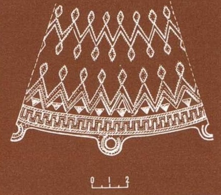 Узор на втулке наконечника копья, поздний бронзовый век