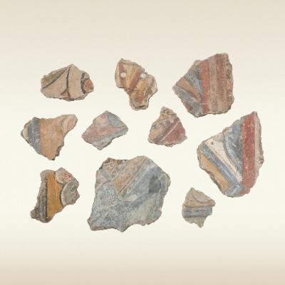 Фрагменты росписи Церкви Успения Богоматери (Десятинная церковь) в Киеве. Фреска. Конец 215; века