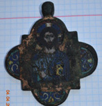 Квадрифолийная икона - перегородчатые эмали