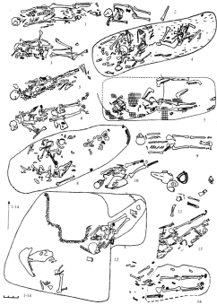 Погребения 2-й половозрастной группы огузов