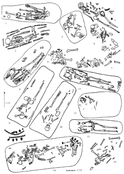 Погребения 2-й половозрастной группы огузов