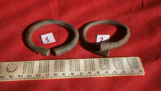 Славянские бронзовые браслеты с расширяющимися концами