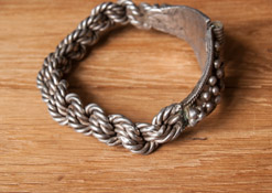 Серебряный сложновитой браслет ВКЛ