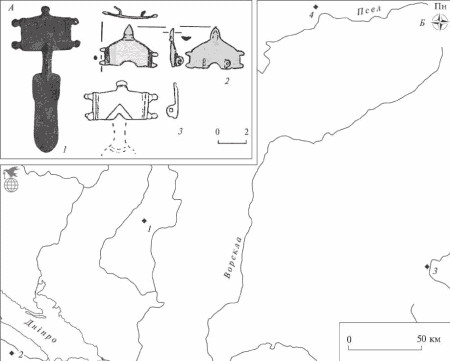 Находки фибул серии «Новоселицы»