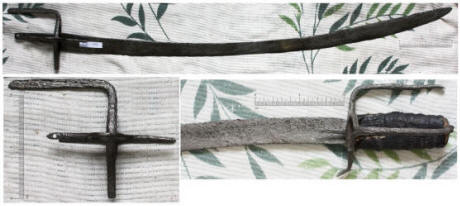 Сабля с L-образной гардой. XVII в., Национальный историко-мемориальный заповедник «Поле Берестецкой битвы» инв. № КМ 1606